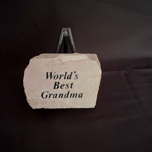 Worlds Best Grandma Stone and Easel